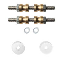 GPF996962DB glass door fastenings for double-sided mounting white rose