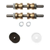 GPF9969A1DB19 glass door fastenings for double-sided mounting Dark blend rose 19x2mm