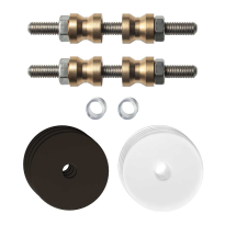 GPF9969A1DB35 glass door fastenings for double-sided mounting Dark blend rose 35x2mm