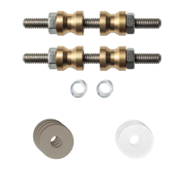 GPF9969A3DB19 glass door fastenings for double-sided mounting Mocca blend rose 19x2mm