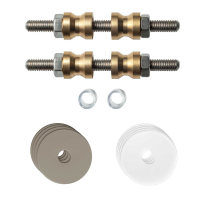 GPF9969A3DB27 glass door fastenings for double-sided mounting Mocca blend rose 27x2mm