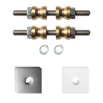 GPF997009DB24 glass door fastenings for double-sided mounting rose 24x24x2mm