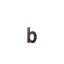 House number addition letter 'b' Dark blend, 156 mm