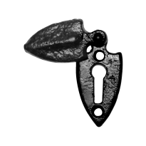KP1065 keyhole escutcheon 55x28mm wrought iron black