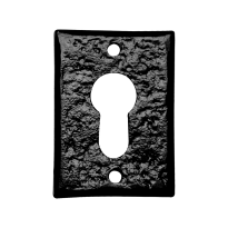 KP1400 cylinder rose 70x50mm wrought iron black