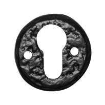 KP1401 cylinder rose 50mm wrought iron black