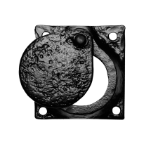 KP1498 cylinder rose 58x58mm wrought iron black