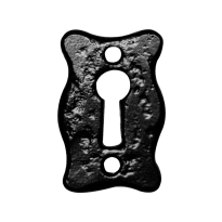 KP1501 keyhole escutcheon 46x30mm wrought iron black