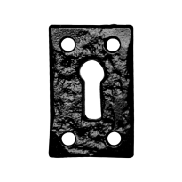 KP1502 keyhole escutcheon 46x30mm wrought iron black