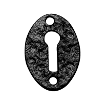 KP3011 keyhole escutcheon 45x34mm wrought iron black