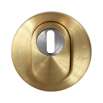 GPF9392.P4 round security rose outside 54 mm SKG*** with cylinder pulling brass matt
