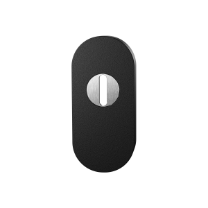 GPF9372.61 oval security rose outside 73x33x14mm with cylinder pulling black 