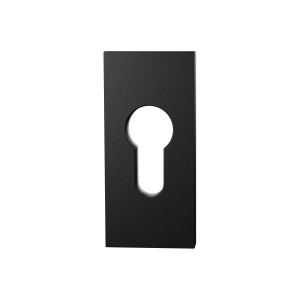 GPF9377.61 rectangular security rose inside 73x33x8mm with cylinder pulling black