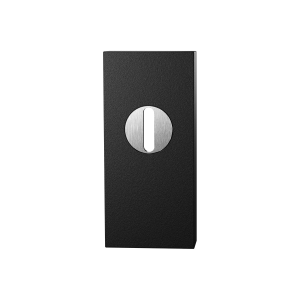 GPF9377.61 rectangular security rose outside 73x33x14mm with cylinder pulling black
