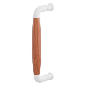 Ika pull handle white/cherry curved 