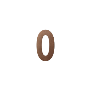 GPF Bronze blend house number 0, 150 mm