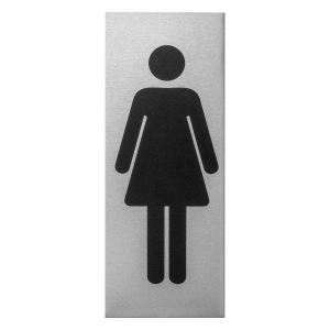 GPF0402.80.0002 pictogram 'Ladies' rectangular, 130x50x0,5 mm