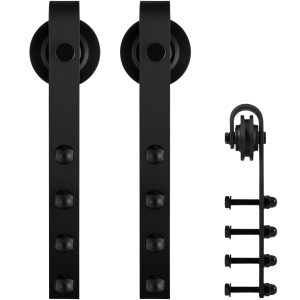 GPF0501.61 sliding door hanger set Raskas black for the purpose of an extra door