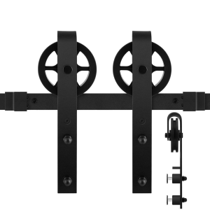 GPF0502.61G sliding door system Teho black, for glass sliding doors