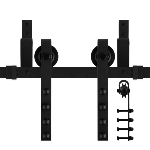 GPF0551.61 Double sliding door system Raskas black 400 cm