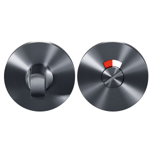 GPF0903VRP1 PVD antraciet Turn and Release set round 53x6mm spindle 8mm with red/white indicator