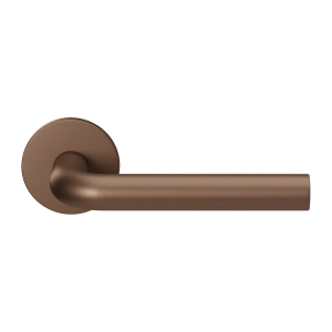 GPF100VRA2 Bronze blend L-model 19mm door handle on rose 53x6mm