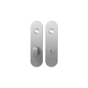 GPF1100.10 short backplate rounded bathroom 63/8 big knob satin stainless steel