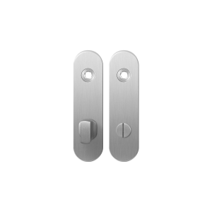 GPF1100.10 short backplate rounded bathroom 72/8 big knob satin stainless steel