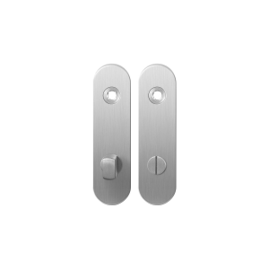 GPF1100.10 short backplate rounded bathroom 72/8 normal knob satin stainless steel
