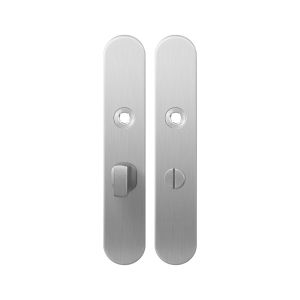 GPF1100.20 long backplate rounded bathroom 57/5 big knob satin stainless steel