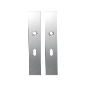 GPF1100.25 long backplate rectangular lock 56 satin stainless steel
