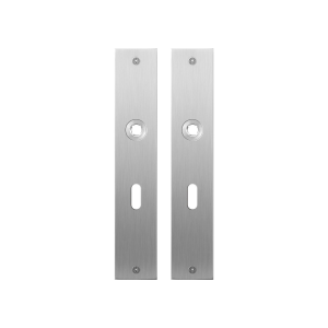 GPF1100.26 flat backplate rectangular lock 56 satin stainless steel