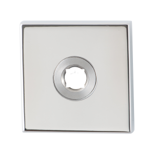GPF1100.42L Rose 50x50x8mm polished stainless steel left turning