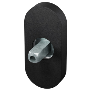 GPF1104.61.0400 Rose 70x32x10mm black with welded knob fastener 