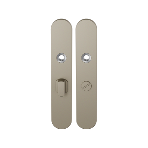 GPF1120.A4 long backplate rounded bathroom 55/8 big knob Champagne blend