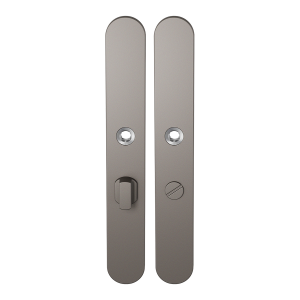 GPF1170.A3 long backplate rounded bathroom 57/5 big knob Mocca blend