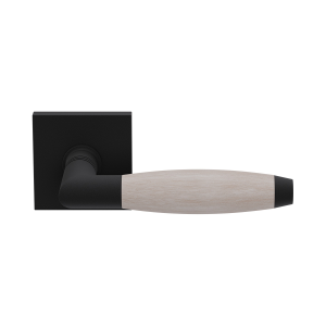 GPF4000.61-H3 Ika door handle on square rose black/ oak whitewash