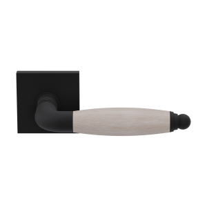 GPF4300.61-H3 Ika door handle on square rose black/ oak whitewash