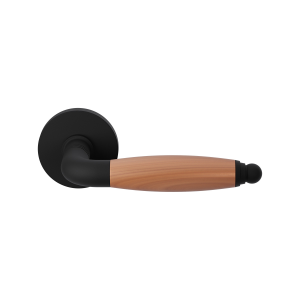 GPF4300.61-H4  Ika door handle on round rose black/ cherry