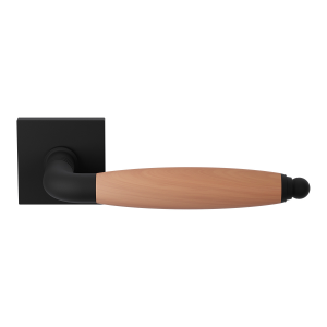 GPF4301.61-H4  Ika XL door handle black/ cherry on square rose