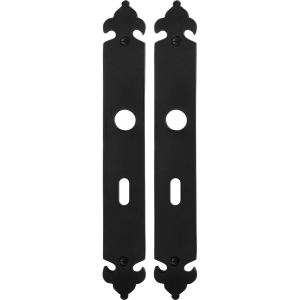 GPF6100.25 long backplate lock 56 wrought iron black