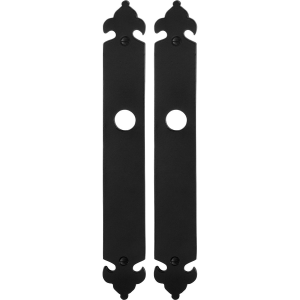 GPF6100.25 long backplate blind wrought iron black