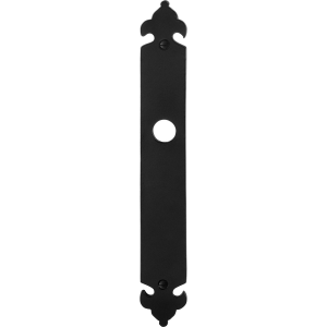 GPF6100.25L/R long backplate links-/ right handed wrought iron black