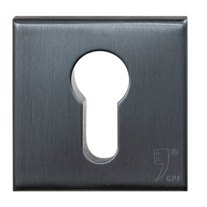 GPF9387.P1 square security rose inside 54 mm SKG*** with cylinder pulling pvd anthracite