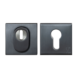 GPF9387.P1 square security rose 54 mm SKG*** with cylinder pulling PVD anthracite