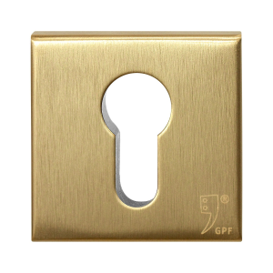 GPF9387.P4 square security rose inside 54 mm SKG*** with cylinder pulling pvd brass matt