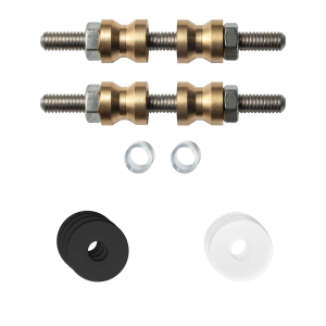 GPF996961DB glass door fastenings for double-sided mounting black rose