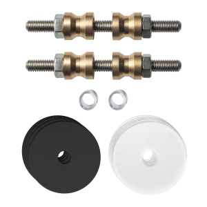 GPF996961DB35 glass door fastenings for double-sided mounting black rose 35x2mm