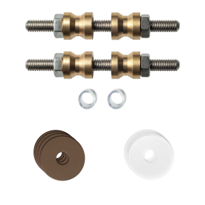 GPF9969A2DB22 glass door fastenings for double-sided mounting Bronze blend rose 22x2mm