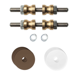 GPF9969A2DB27 glass door fastenings for double-sided mounting Bronze blend rose 27x2mm